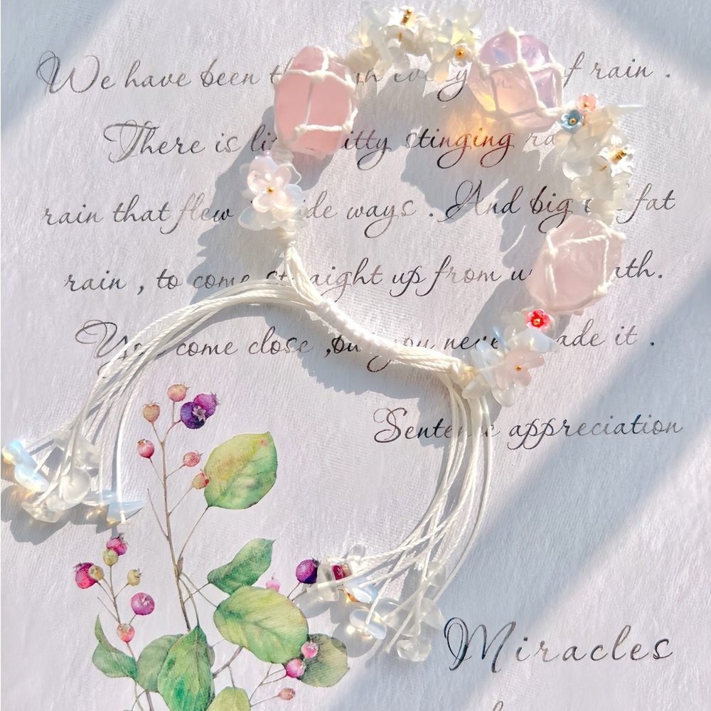 HANDMADE Macrame Crystal Bracelet